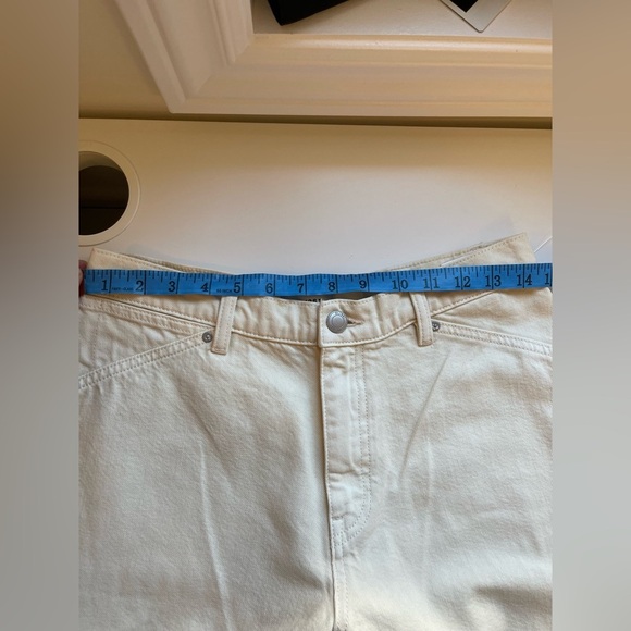 DL1961 Cream cargo wide leg high rise denim jeans 26 Pants - Picture 7 of 9